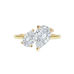 Adam and Eve Two Stone Engagement Ring
