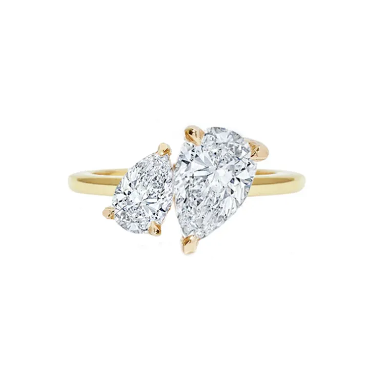 Adam and Eve Two Stone Engagement Ring