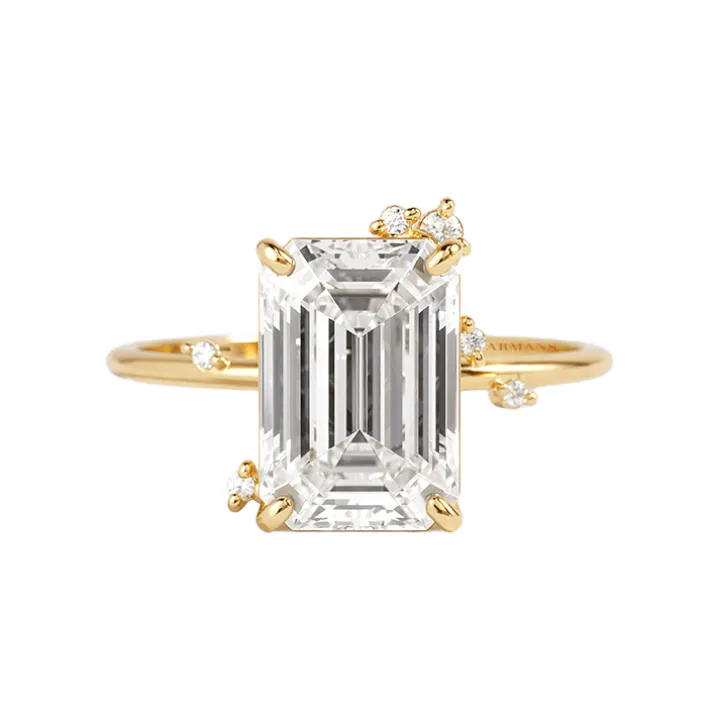 Amelia Emerald Diamond Engagement Ring