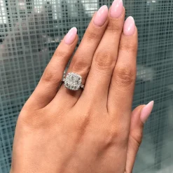 Amor Cushion Lab Grown Engagement Ring