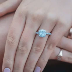 Amor Cushion Lab Grown Engagement Ring