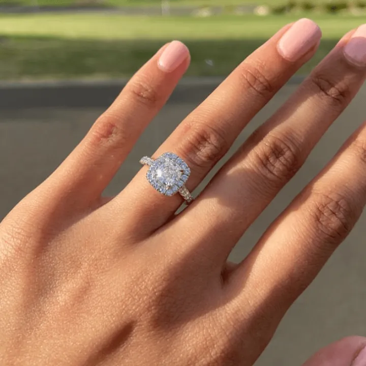 Amor Cushion Lab Grown Engagement Ring