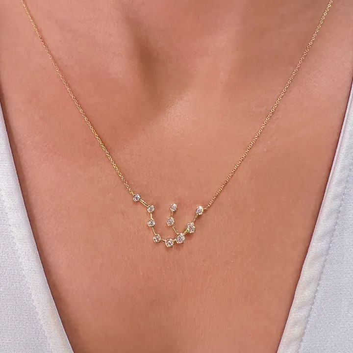 Aquarius Diamond Constellation Necklace