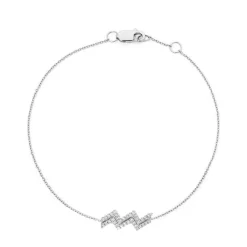 Aquarius Diamond Zodiac Bracelet