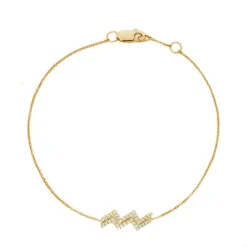 Aquarius Diamond Zodiac Bracelet