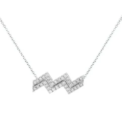 Aquarius Diamond Zodiac Necklace