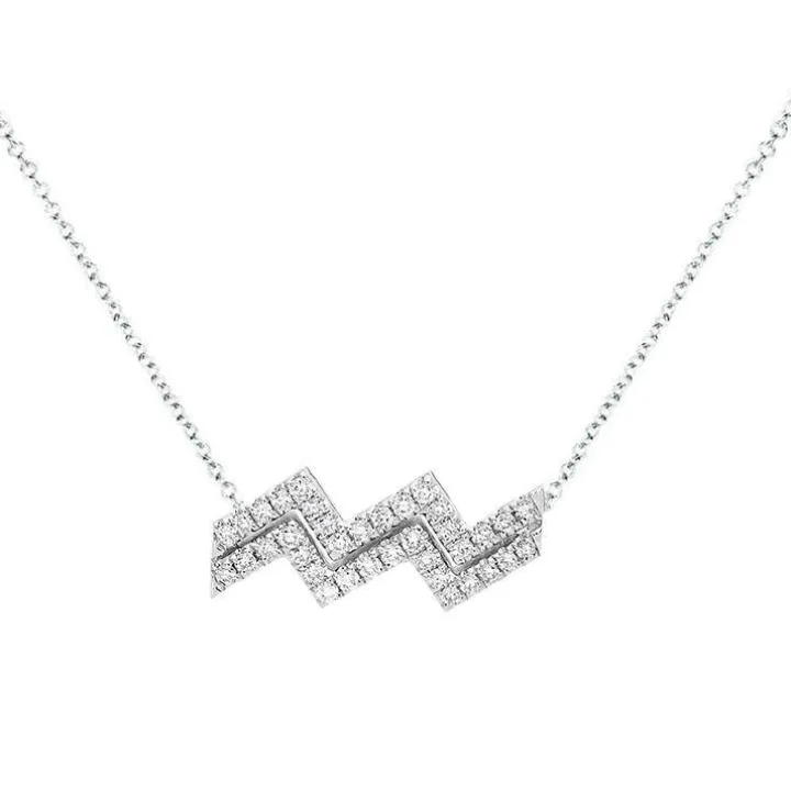 Aquarius Diamond Zodiac Necklace