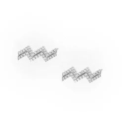 Aquarius Diamond Zodiac Studs