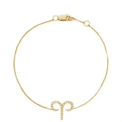 Aries Diamond Zodiac Bracelet