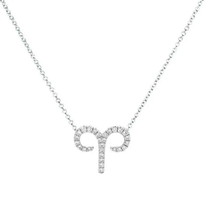 Aries Diamond Zodiac Necklace
