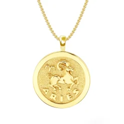 Aries Zodiac Coin Pendant