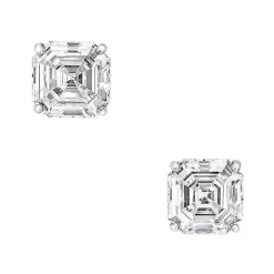 Asscher Diamond Studs