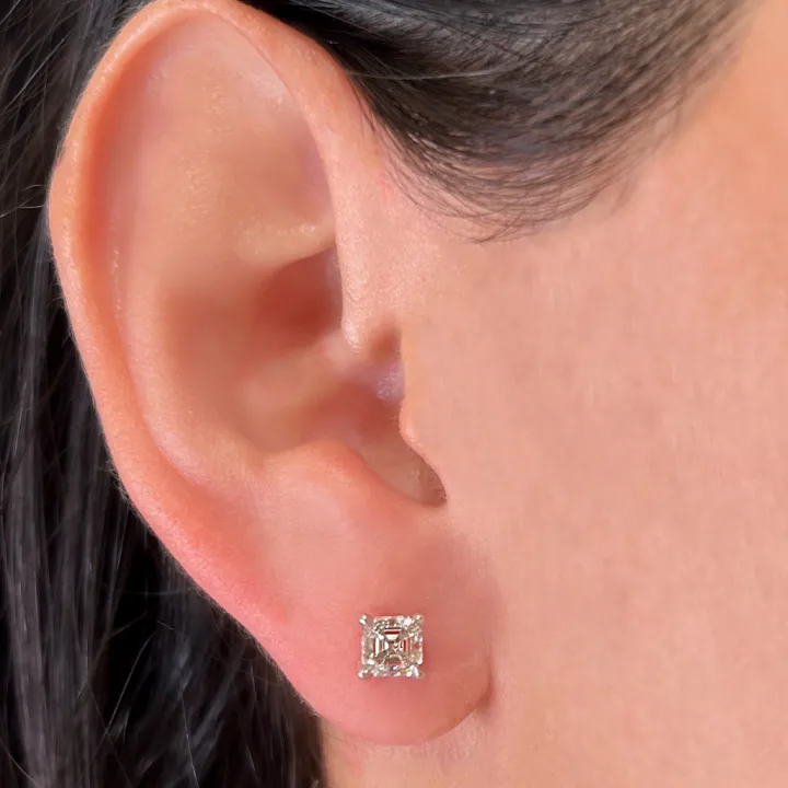 Asscher Diamond Studs