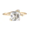 Asscher Fire Fly Diamond Engagement Ring