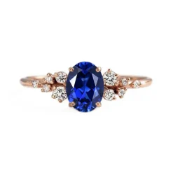 Aurora Blue Sapphire Engagement Ring