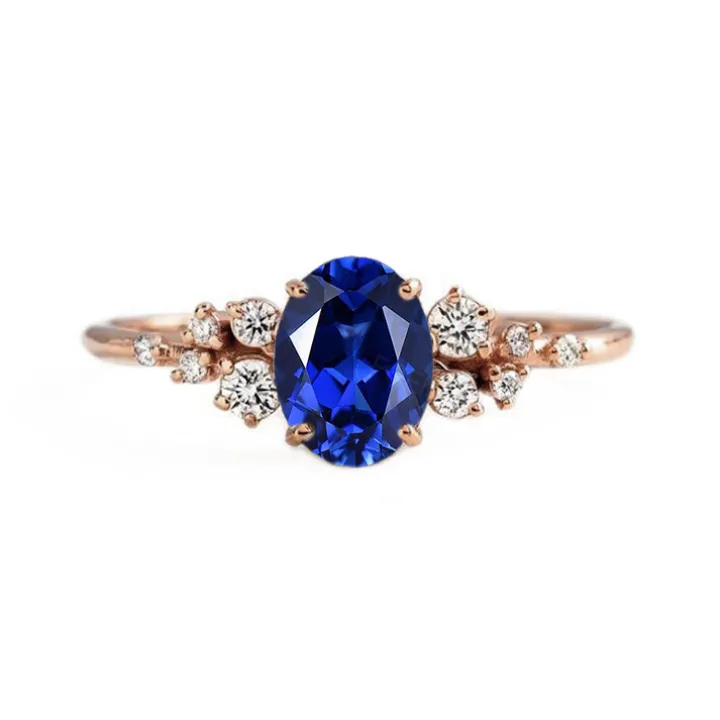 Aurora Blue Sapphire Engagement Ring