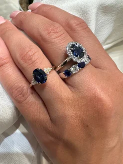 Aurora Blue Sapphire Engagement Ring