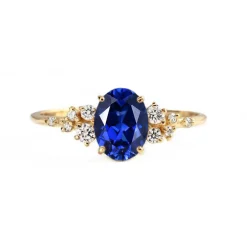 Aurora Lab Grown Blue Sapphire Engagement Ring