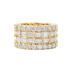 Autumn Four Row Diamond Band