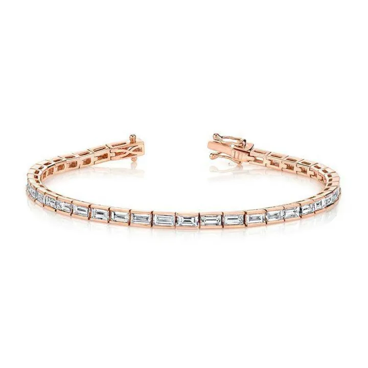 Baguette Diamond Tennis Bracelet