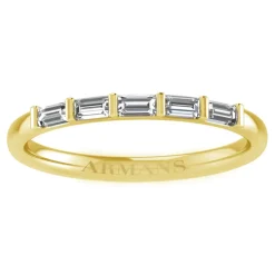 Baguette Half Diamond Band