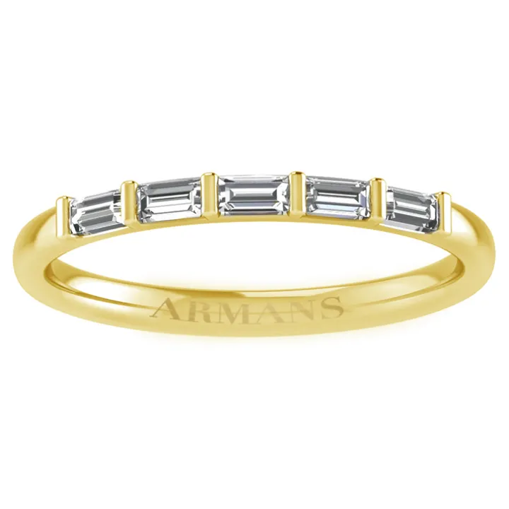 Baguette Half Diamond Band