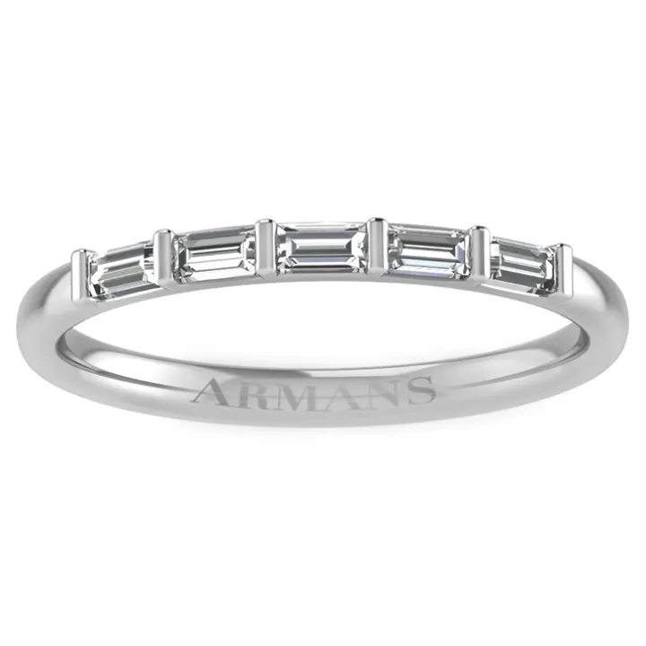 Baguette Half Diamond Band