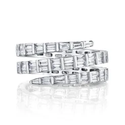 Baguette Spiral Diamond Ring