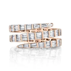 Baguette Spiral Diamond Ring