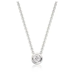 Bezel Round Diamond Pendant