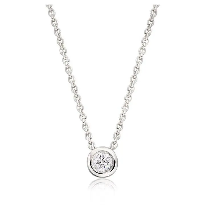 Bezel Round Diamond Pendant