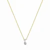 Bezel Set Diamond Dangle Necklace