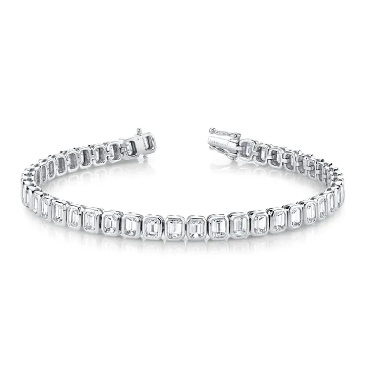 Bezel Set Emerald Bracelet