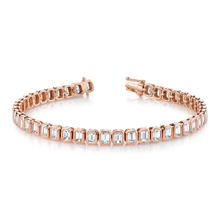 Bezel Set Emerald Bracelet
