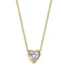Bezel Set Heart Diamond Pendant