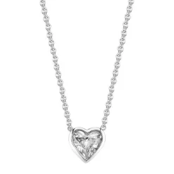 Bezel Set Heart Diamond Pendant