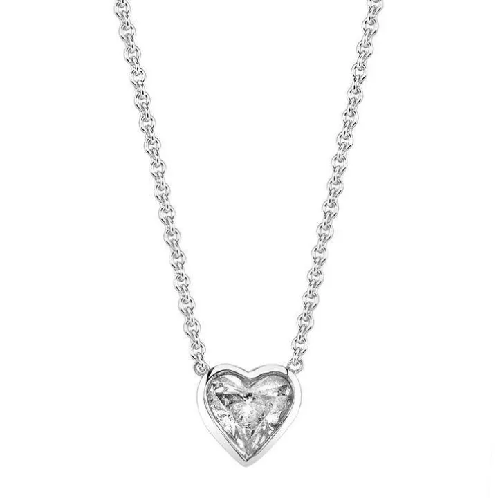 Bezel Set Heart Diamond Pendant