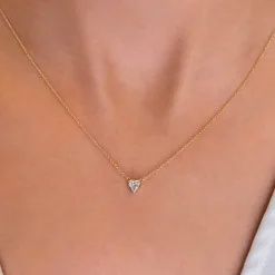 Bezel Set Heart Diamond Pendant
