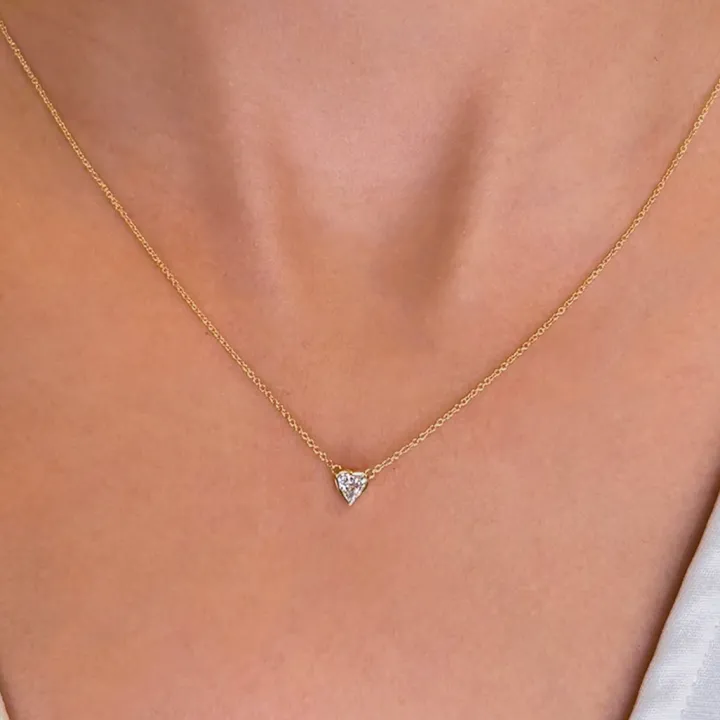 Bezel Set Heart Diamond Pendant