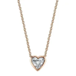 Bezel Set Heart Diamond Pendant