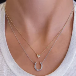 Bezel Set Heart Diamond Pendant