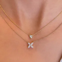 Bezel Set Heart Diamond Pendant