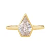 Bezel Set Kite Diamond Lab Engagement Ring
