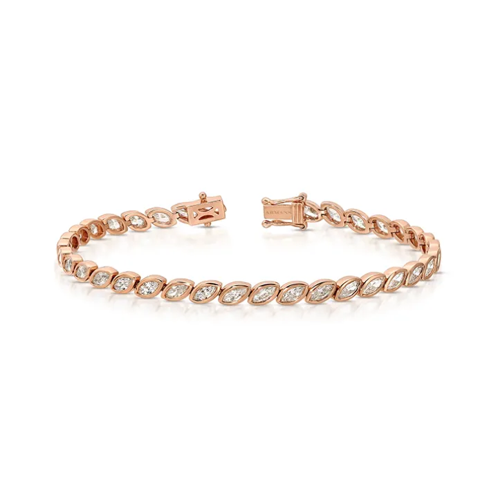 Bezel Set Marquise Bracelet