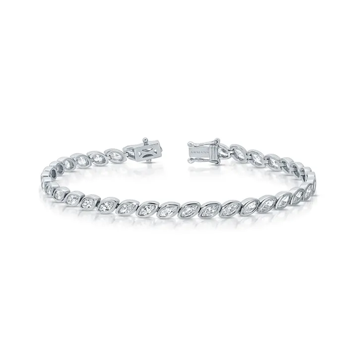 Bezel Set Marquise Bracelet