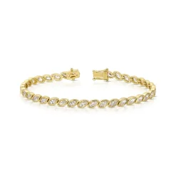 Bezel Set Marquise Bracelet