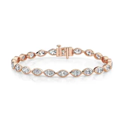 Bezel Set Marquise Diamond Tennis Bracelet