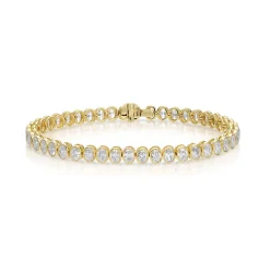Bezel Set Oval Bracelet