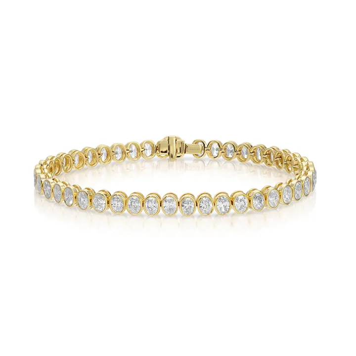 Bezel Set Oval Bracelet