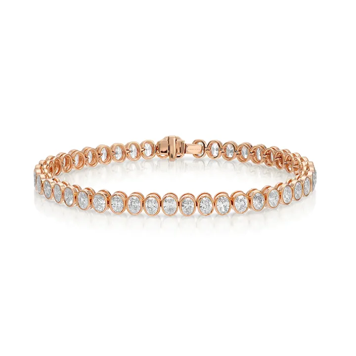 Bezel Set Oval Bracelet